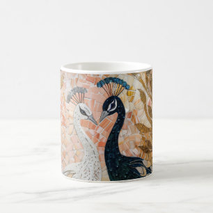 Hübsche Pfauen Gold Glamour   Kaffeetasse