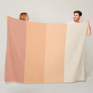 Hübsche Pfirsichstreifen Fleecedecke
