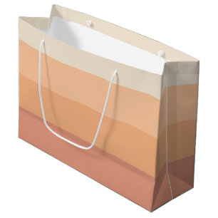 Hübsche Pfirsichstreifen Große Geschenktüte