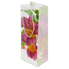 Hübsche Pflaumen-Lilie Geschenktüte Für Weinflaschen