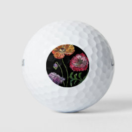 Hübsche Pflöten auf Schwarzwaldfarbe Golfball