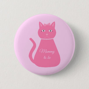 Hübsche Pink Baby Girl Kat Custom Mama to be Button