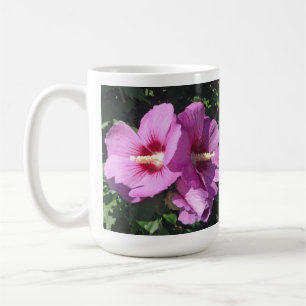 Hübsche Pink-Floral-Fotografie Kaffeetasse