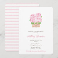 Hübsche Pink Hydrangea Girl Babydusche