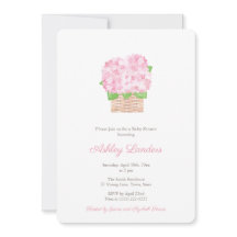Hübsche Pink Hydrangea Girl Babydusche