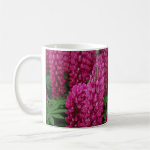 Hübsche Pink Lupine Blume Tasse