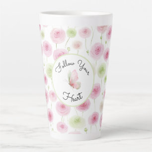 Hübsche Pink Mint Ranunculus Milchtasse