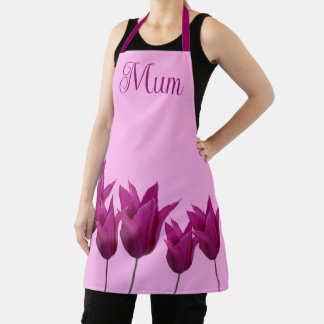 Hübsche Pink Tulpe floral stilvoll schön für Mum Schürze