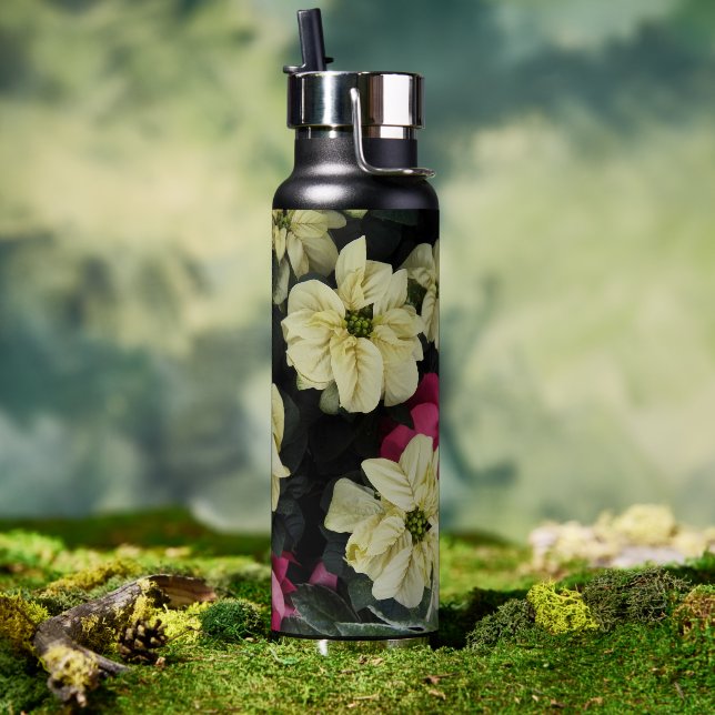 Hübsche Poinsettia Pflanze Trinkflasche (Außenbereich)