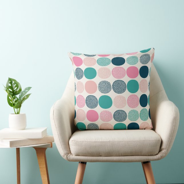 Hübsche Polka Dots Kissen (Stuhl )