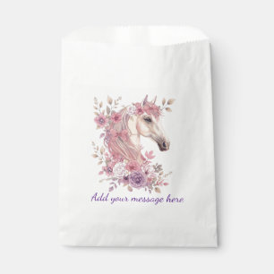 Hübsche Ponys Pastell Blumen Pferd Mädchen Geschenktütchen