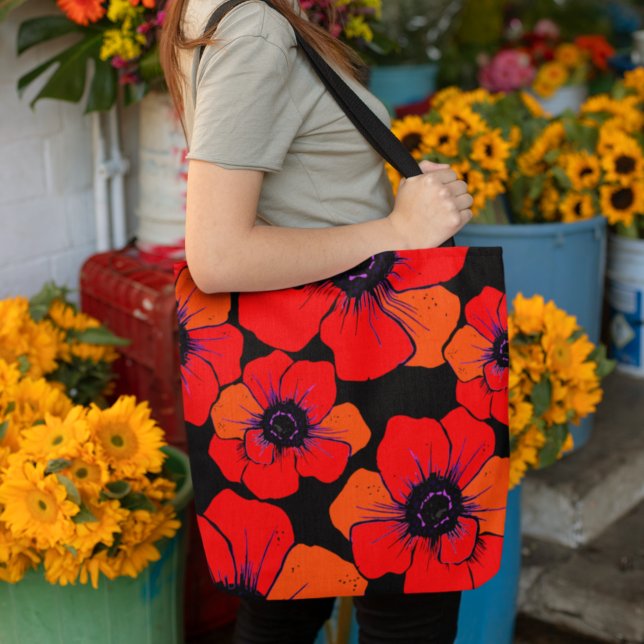 Hübsche Poppies Tote Bag Tasche (Von Creator hochgeladen)