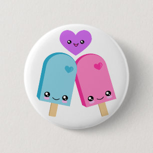 Hübsche Popsicles BESTE FREUNDIN Kawaii Buttons