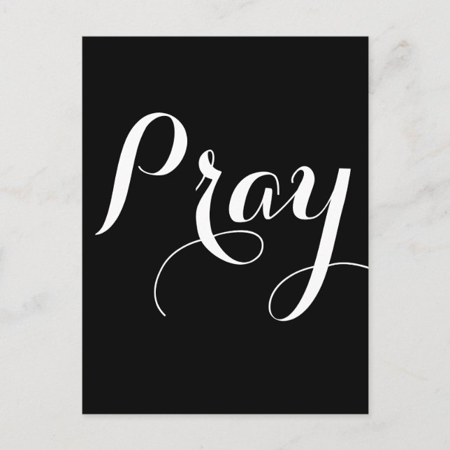 hübsche PRAY-Schriftbuchstaben | Postkarte (Vorderseite)
