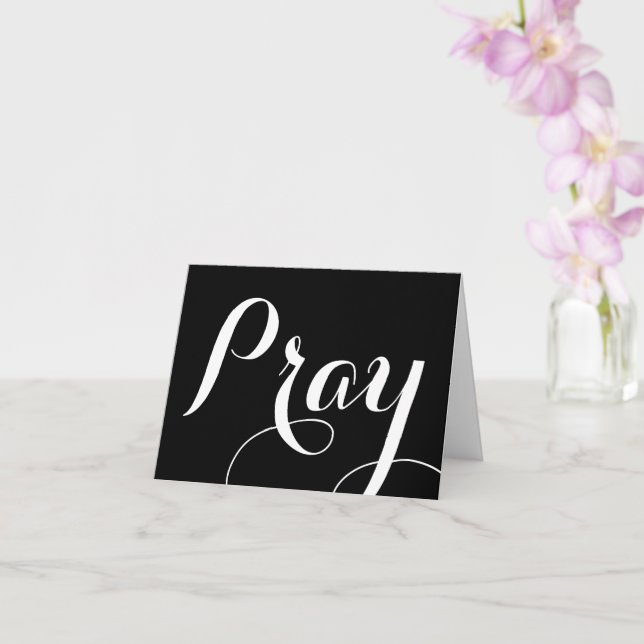hübsche PRAY-Schriftzeichen | Karte (Orchidee)