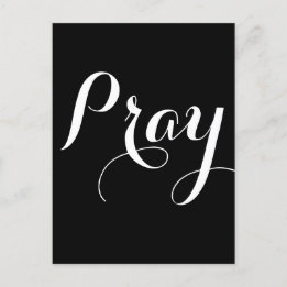 hübsche PRAY-Schriftzeichen | Postkarte