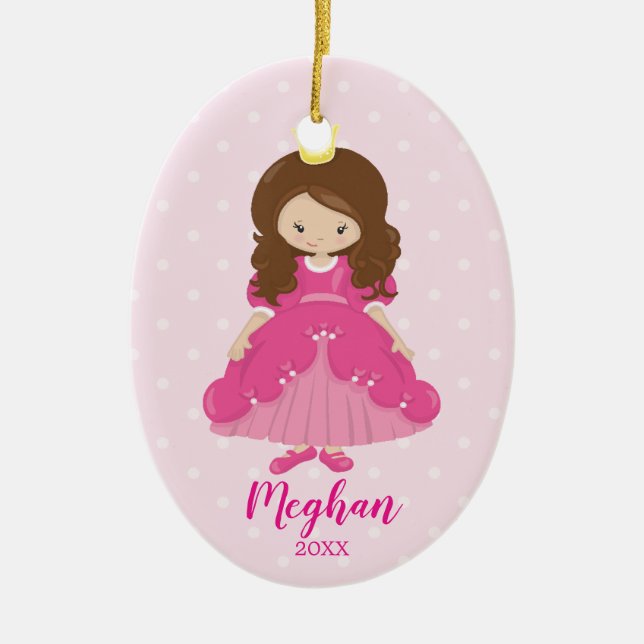 Hübsche Prinzessin Christmas Ornament (Vorne)