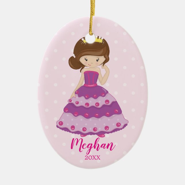 Hübsche Prinzessin Christmas Ornament (Vorne)