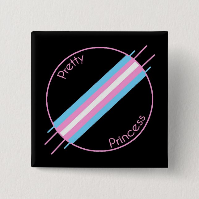 Hübsche Prinzessin Pin Button (Vorderseite)