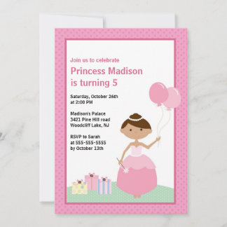 Hübsche Prinzessin zum Geburtstag Einladung