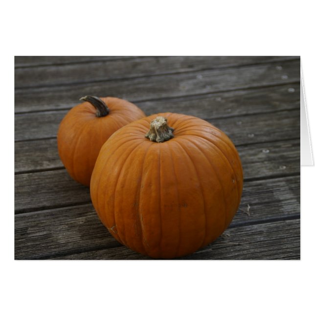 Hübsche Pumpkins Grußkarte (Vorderseite (Horizontal))