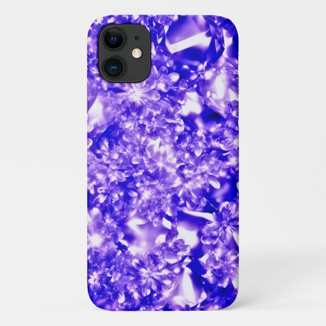 Hübsche Purplelicious Sparkling Diamonds Case-Mate iPhone Hülle (Rückseite)