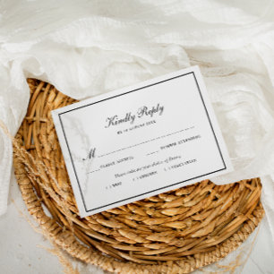hübsche Rahmen-Mahlzeit-Wahl Hochzeit-RSVP-Karte RSVP Karte
