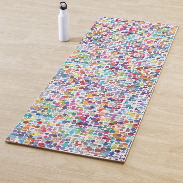 Hübsche Rainbow-farbene Paint-Drops Yogamatte (Beispiel)