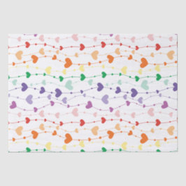 Hübsche Rainbow Hearts Pattern Kids Seidenpapier