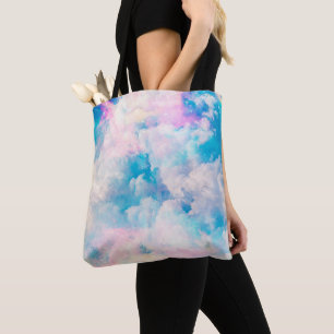 Hübsche Rainbow Pastel Clouds Ästhetische Gestal Tasche