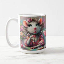 Hübsche Rattendame mit Martini-Beatmung Kaffeetasse