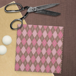 Hübsche Raute Strick Style Pink / Brown Diamonds Stoff