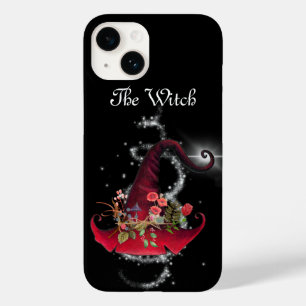 Hübsche Red Hexen Hat Floral Black Case-Mate iPhone 14 Hülle