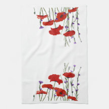 Hübsche Red Poppies Küchentücher
