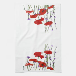 Hübsche Red Poppies Küchentücher