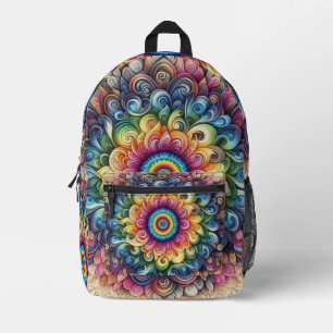 Hübsche Regenbogen-Tie-Dye-gedruckte Rucksack