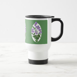 Hübsche Reisen mit Grün und Weiß, Violetten Reisebecher