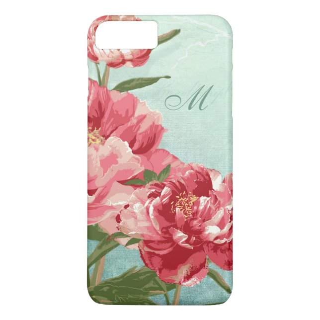 Hübsche Retro Blume Wohngestaltung Chintz Peony n  Case-Mate iPhone Hülle (Rückseite)