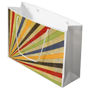 Hübsche Retro Grunge Rays + Ihre Ideen Große Geschenktüte