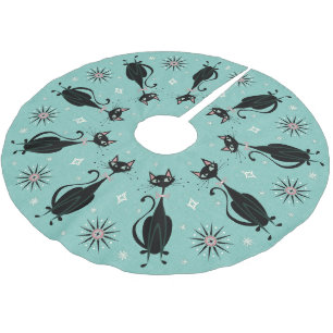 Hübsche Retro-Kitte Polyester Weihnachtsbaumdecke