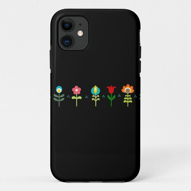 Hübsche Retro VolksBlumen Case-Mate iPhone Hülle (Rückseite)