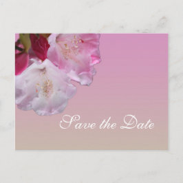 Hübsche Rhododendron-Blume Save the Date Ankündigungspostkarte