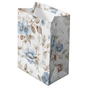 Hübsche Romantische Blaue Blumen Hochzeit Mittlere Geschenktüte