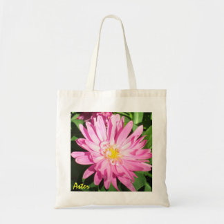 Hübsche rosa Aster-Tasche Tragetasche