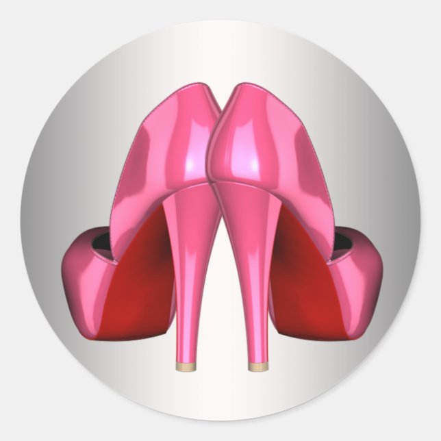 Hübsche rosa Aufkleber für die Ferse (Vorderseite)
