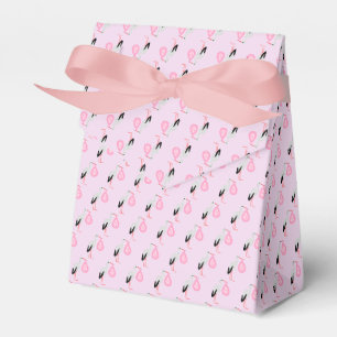 Hübsche rosa Baby-Mädchen-Storch-Baby-Party Geschenkschachtel