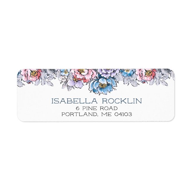 Hübsche Rosa, Blau und Lila Blüten (Vorne)