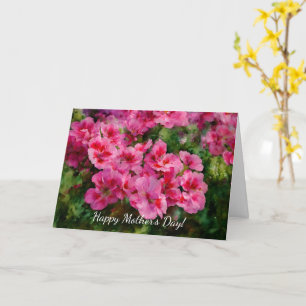 Hübsche rosa Blume Art Mother Day Card Karte