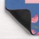 Hübsche rosa Blume auf dem Blue Watercolor Mouse P Mousepad (Ecke)