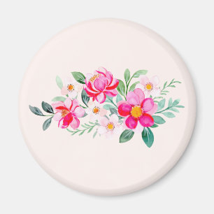 Hübsche rosa Blume Bouquet Magnet